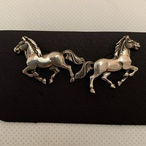 Sterling silver horse earrings